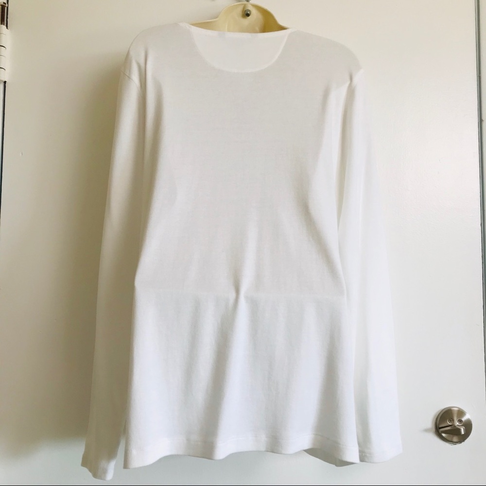 NWT Ralph Lauren Long Sleeve White Lace Up Top - Picture 3 of 5